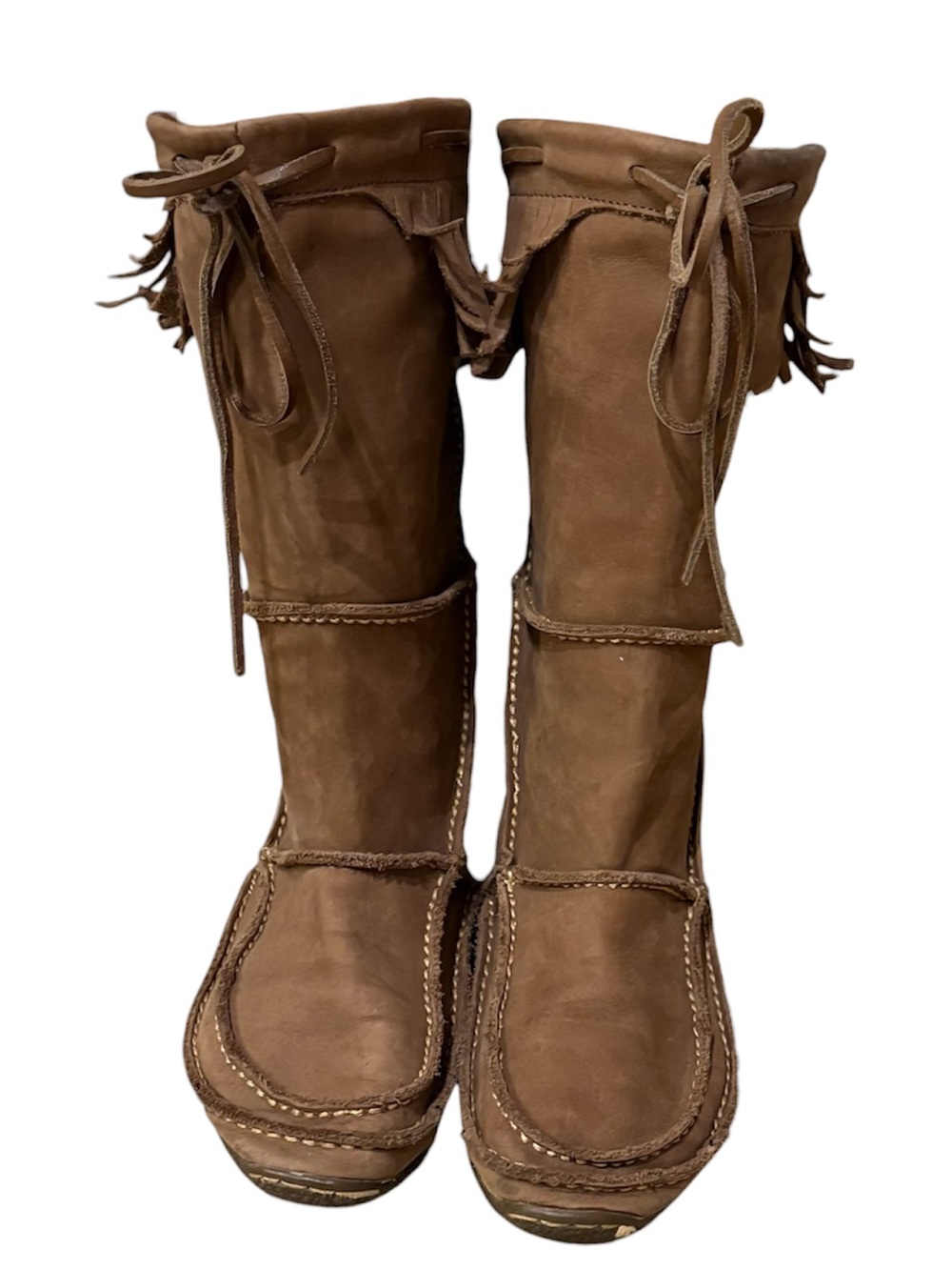 DURANGO CITY WOMENS SANTA FE FRINGE BTOWN MOCCASINS BOOTS SIZE 7.5